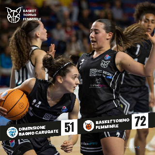 Basket serie A2 femminile: Basket Torino Femminile vince anche col Carugate per 51-72